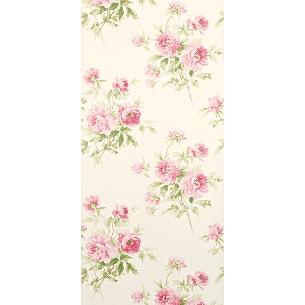 Adele Floral Wallpaper 101 by Sanderson in Rose Cream White